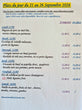 Plats jour,  Lundi 21 septembre 2026.