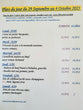 Plats jour, jeudi 2 octobre 2025